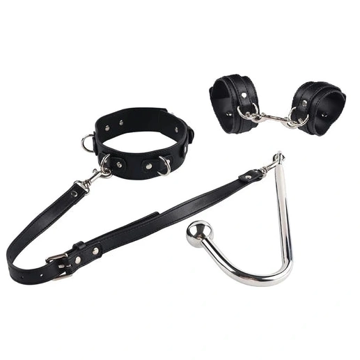 Anal Hooks 5334 with Collar Beaded Anal Cuffs Hook Elegant and 1008